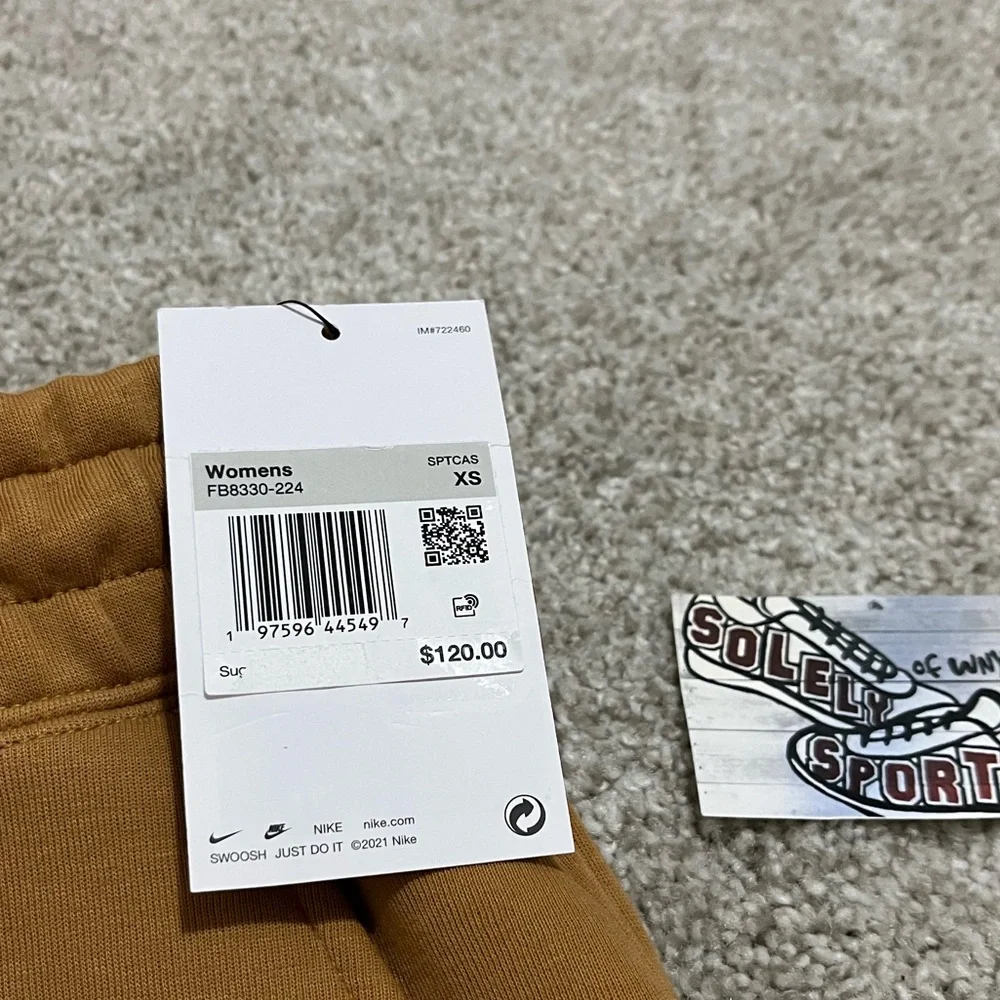 New Nike Tech Fleece Pants Flax Brown Jogger Sweatpants Sportswear Mid Rise - Picture 6 of 8